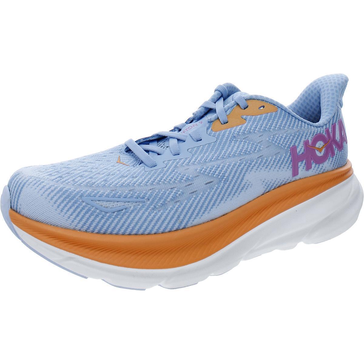 Hoka One One Womens Clifton 9 Walking Fitness Running Shoes Sneakers Bhfo 0051 Airy Blue/Ice Water