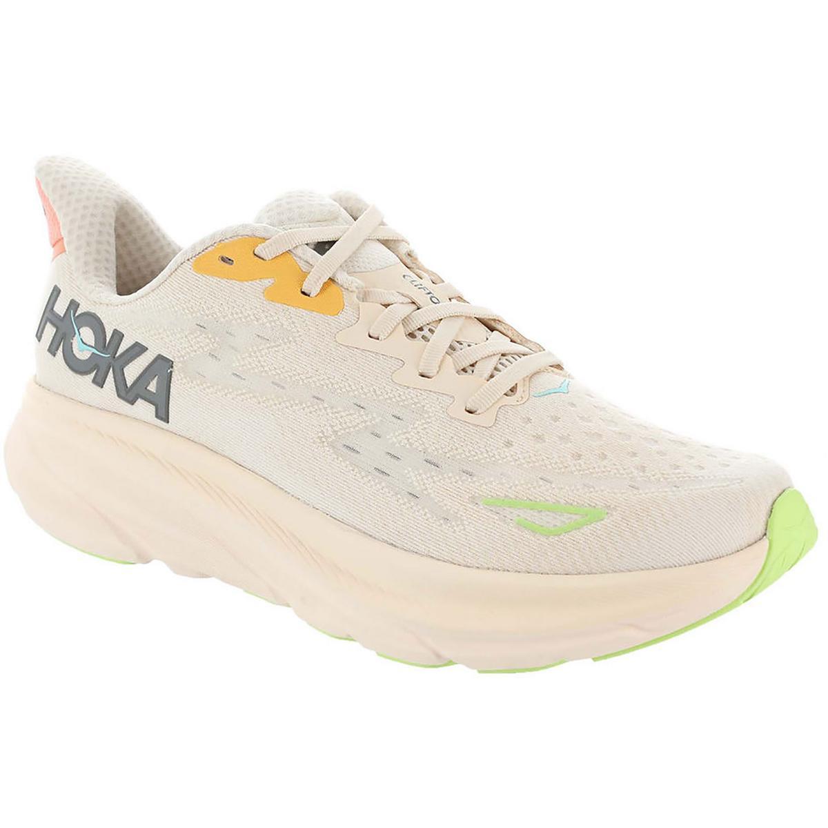 Hoka One One Womens Clifton 9 Walking Fitness Running Shoes Sneakers Bhfo 0051 Vanilla/Blue