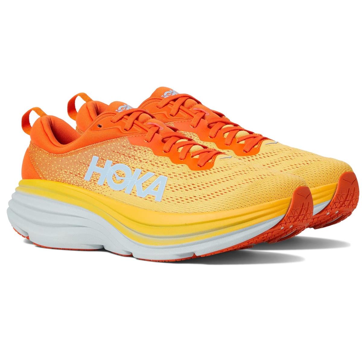 Man`s Sneakers Athletic Shoes Hoka Bondi 8 Puffin`s Bill/Amber Yellow