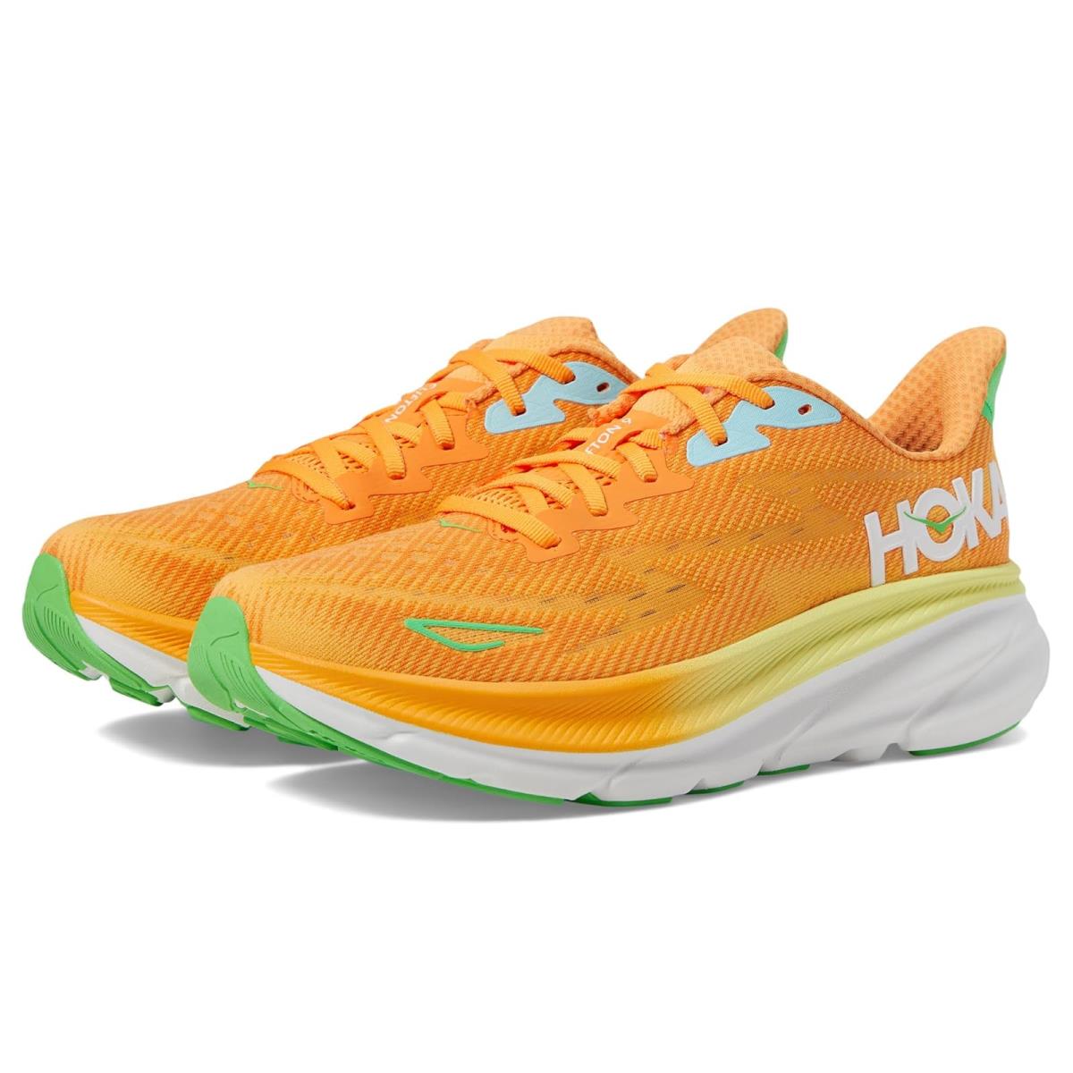 Man`s Sneakers Athletic Shoes Hoka Clifton 9 Solar Flare/Sherbet