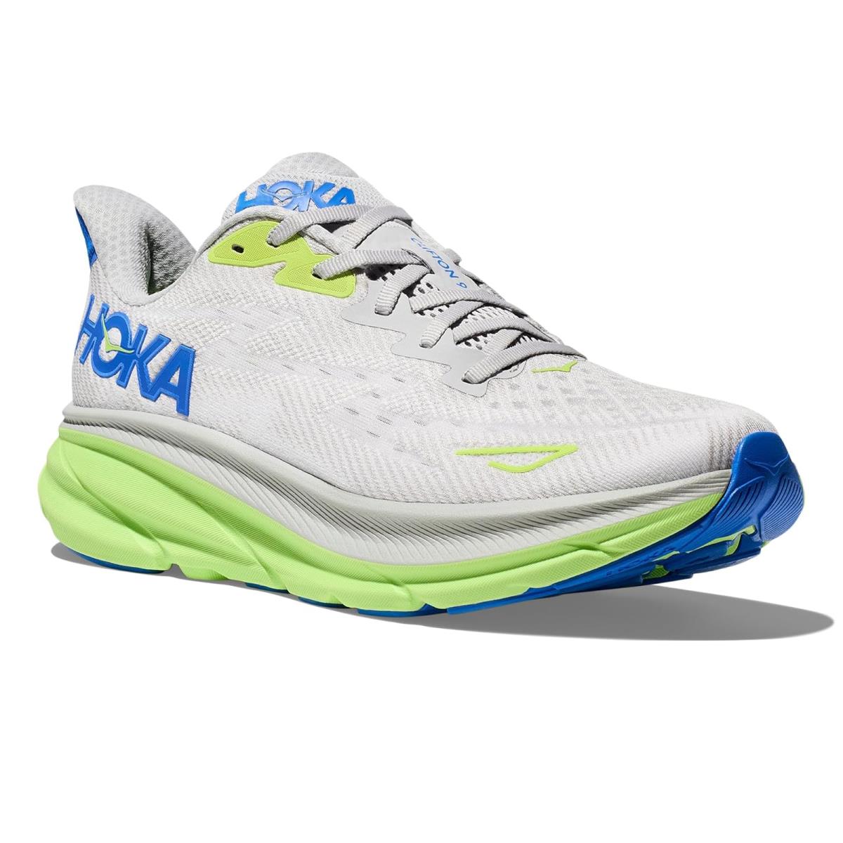 Man`s Sneakers Athletic Shoes Hoka Clifton 9 Stardust/Electric Cobalt