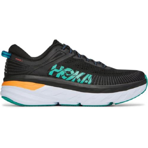 Hoka Bondi 7 1110518-BATL Sneaker Women 9.5D Black Atlantis Running Shoes EEE781