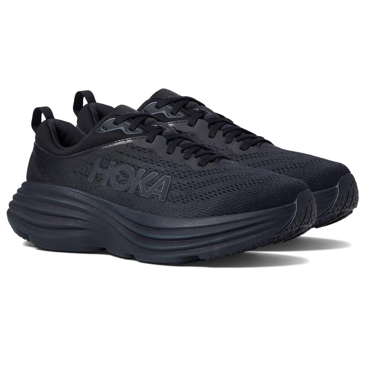 Woman`s Sneakers Athletic Shoes Hoka Bondi 8 Black/Black