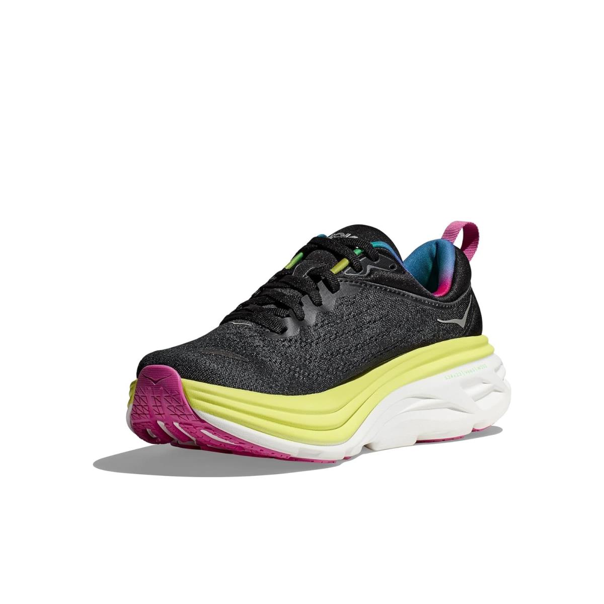 Woman`s Sneakers Athletic Shoes Hoka Bondi 8 Black/Citrus Glow