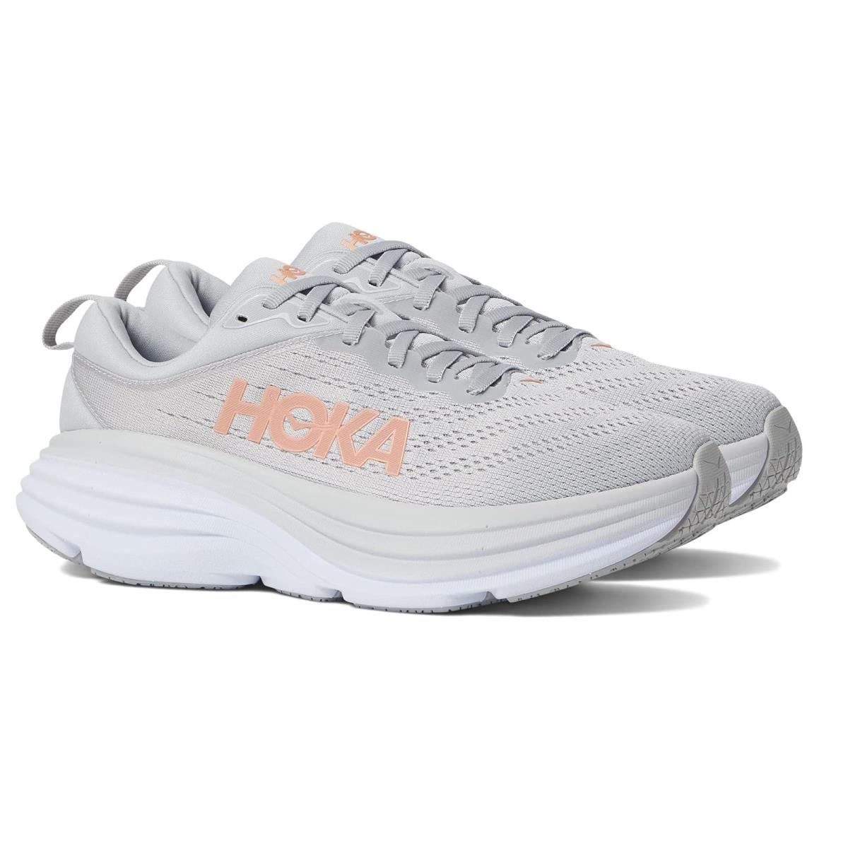 Woman`s Sneakers Athletic Shoes Hoka Bondi 8 Harbor Mist/Lunar Rock