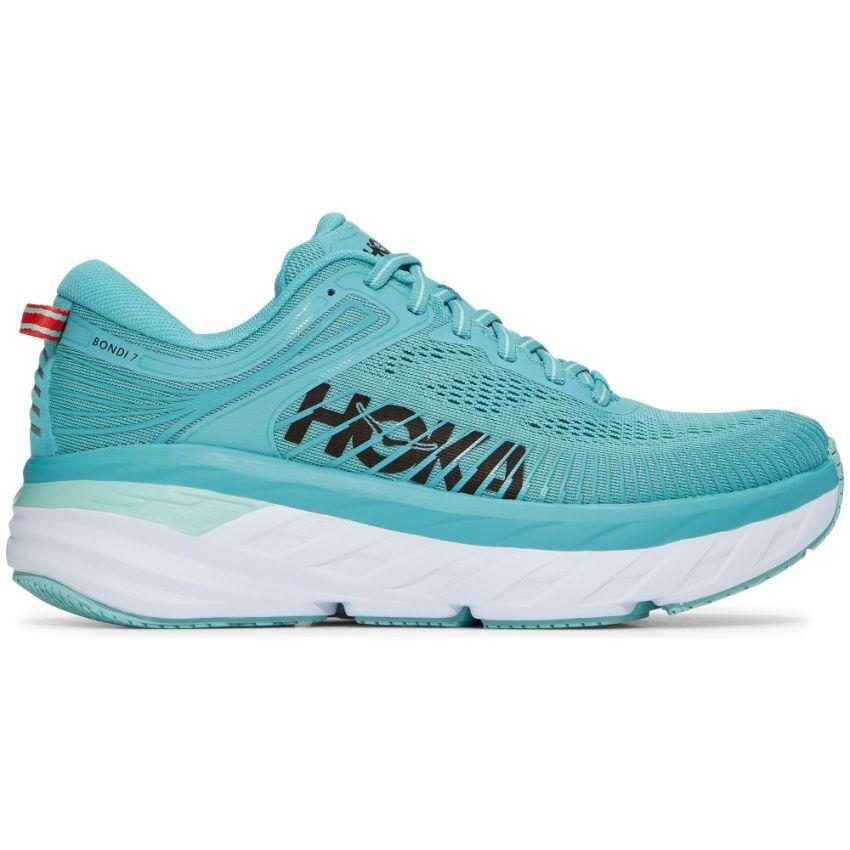 Hoka One One Bondi 7 1110519-AEBL Sneakers Women`s 7.5 Blue Running Shoes EEE676