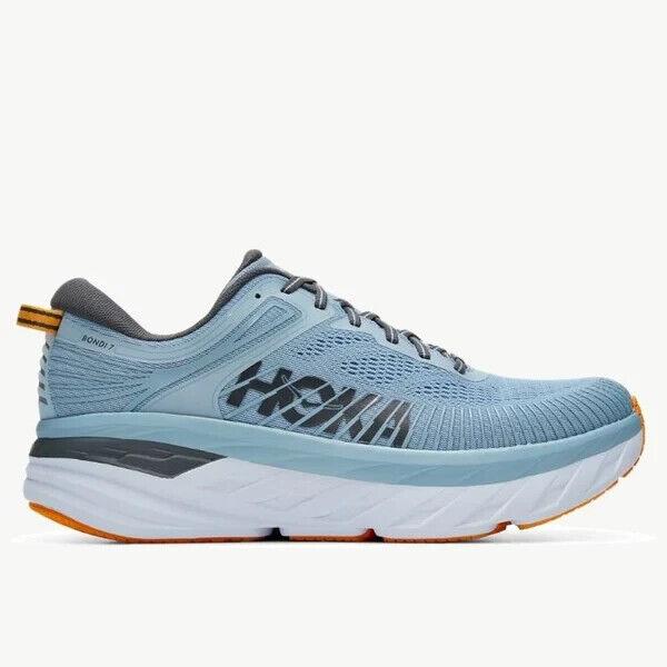 Hoka One One Bondi 7 1110518-BFCS Sneakers Men`s Blue Fog Running Shoes EEE697