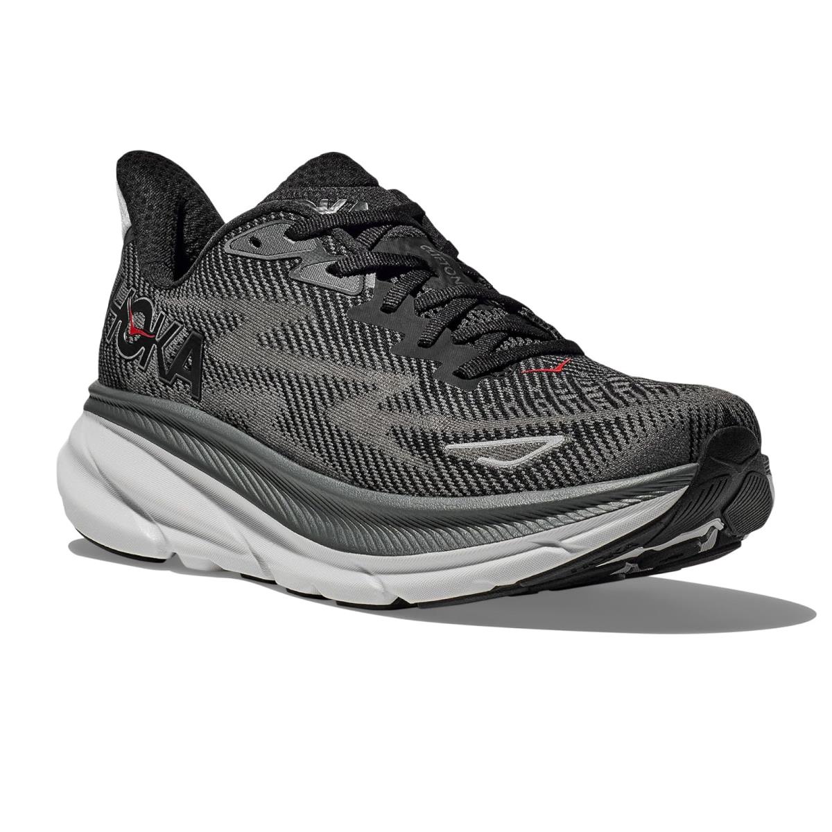 Man`s Sneakers Athletic Shoes Hoka Clifton 9 Black/Outer Orbit