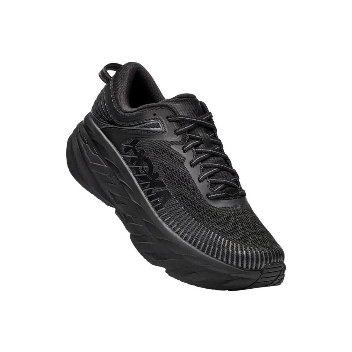 Women Hoka Bondi 7 Running Shoes 1110519 Black Black