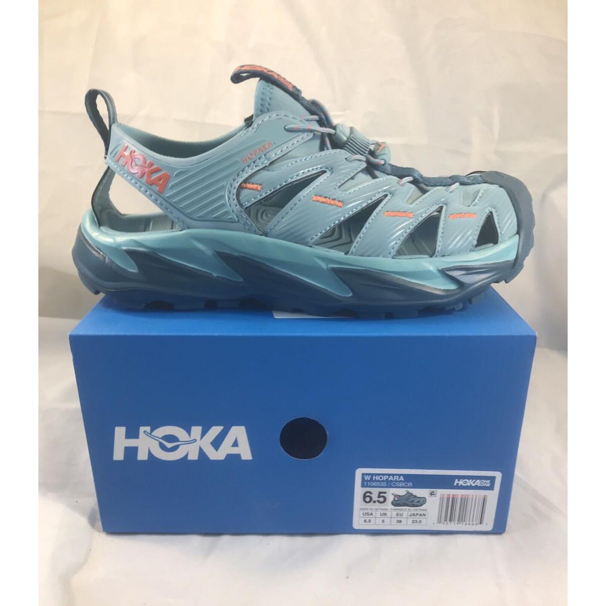 Hoka Hopara Blue Teal Aqua Trail Hiking Sandals 1106535 Women s Size 6.5