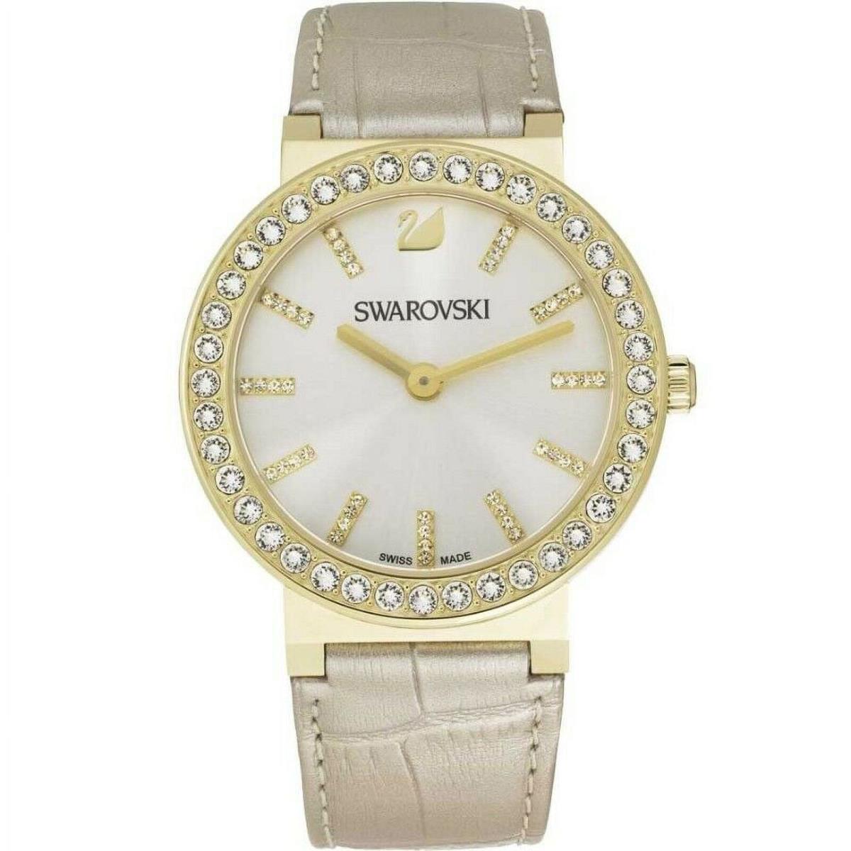 Swarovski Women`s Citra 5045598 Gold Leather Swiss Quartz Watch