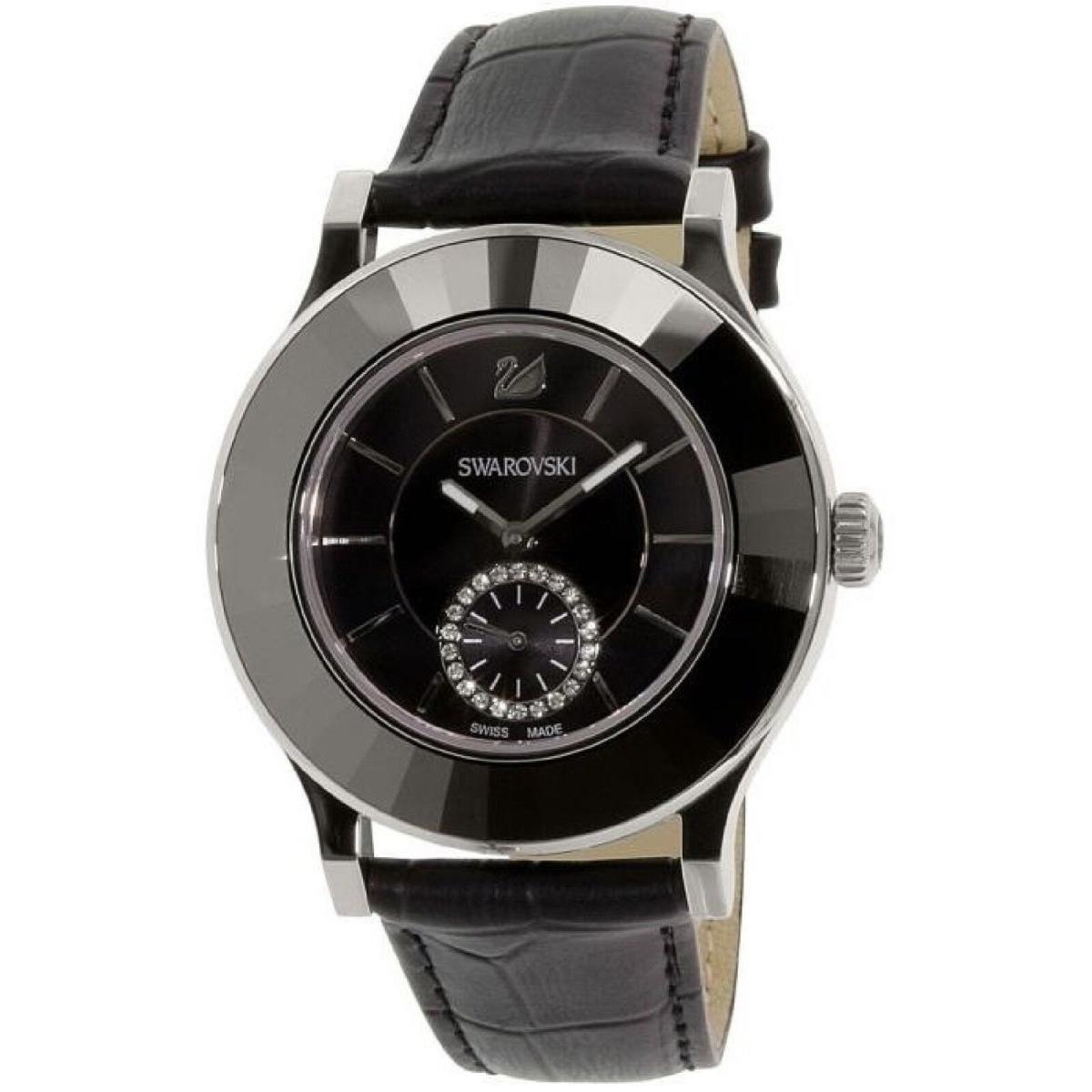 Swarovski Women`s 1181759 `octea Classica` Black Leather Watch