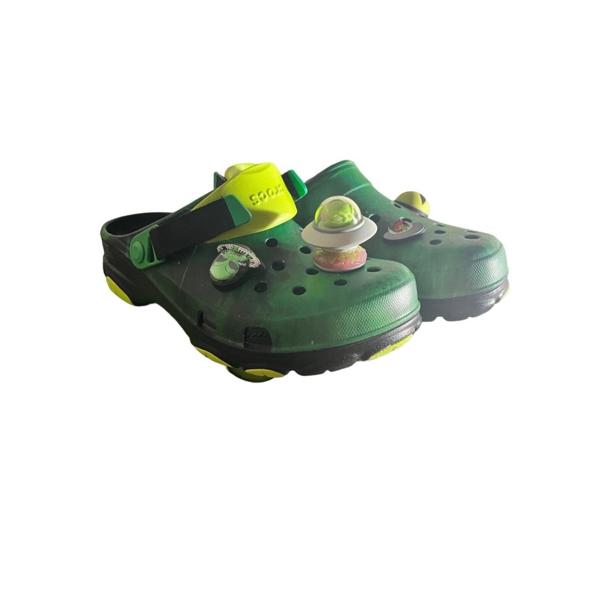 Crocs Men and Women`s All Terrain X Ron English Clog Black Neon Green