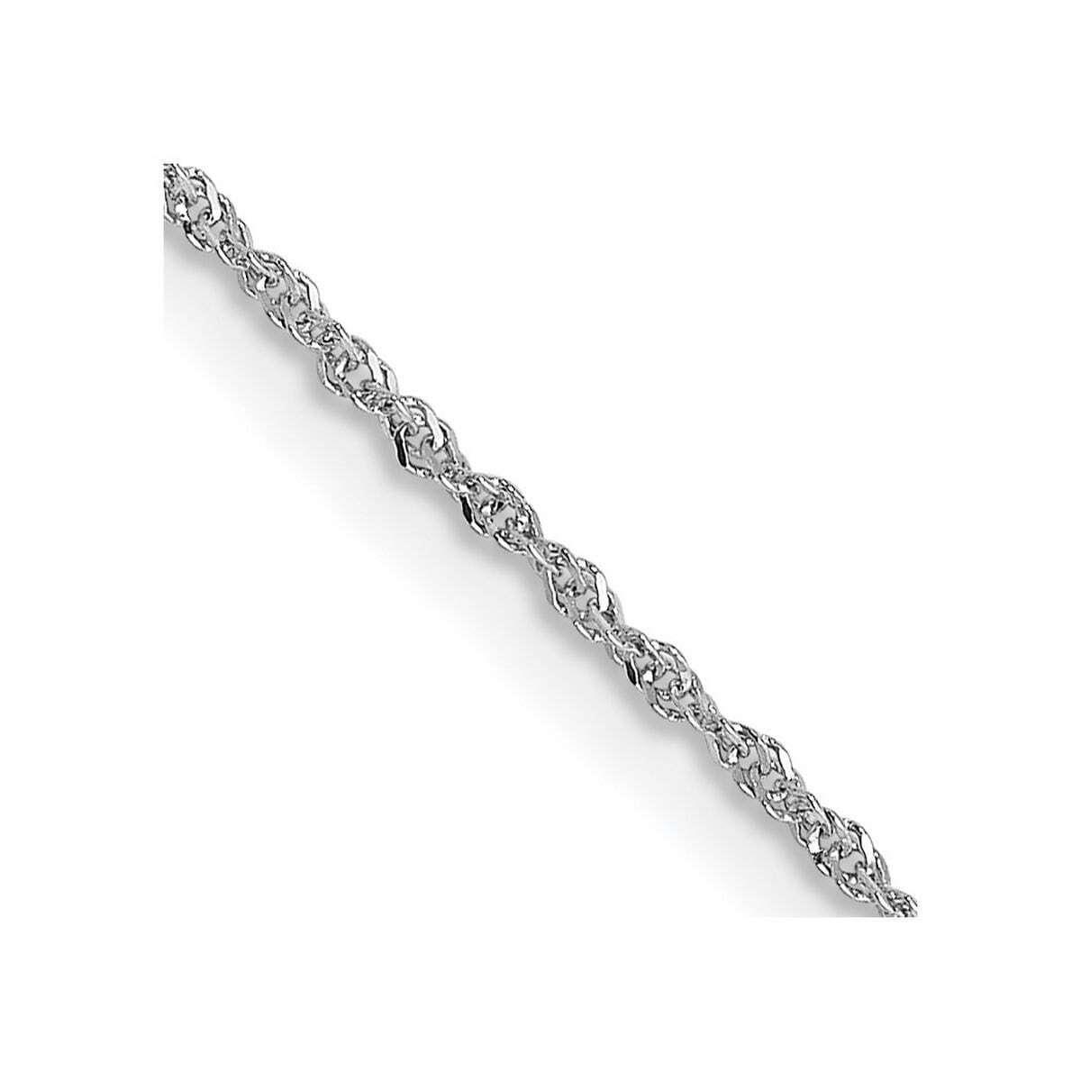 Swarovski Curata Italian 14k White Gold 0.8mm Sparkle Singapore Cha