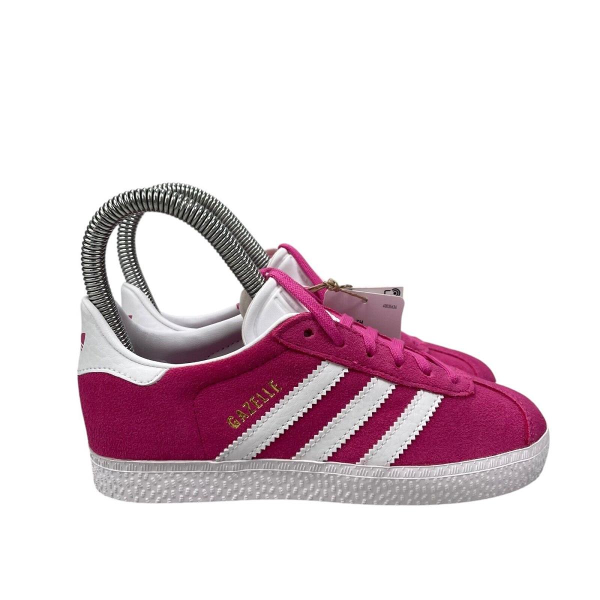 Adidas Originals Gazelle C Fuchsia Cloud White Shoe IF9806 Youth Girl`s Size 13K - Pink