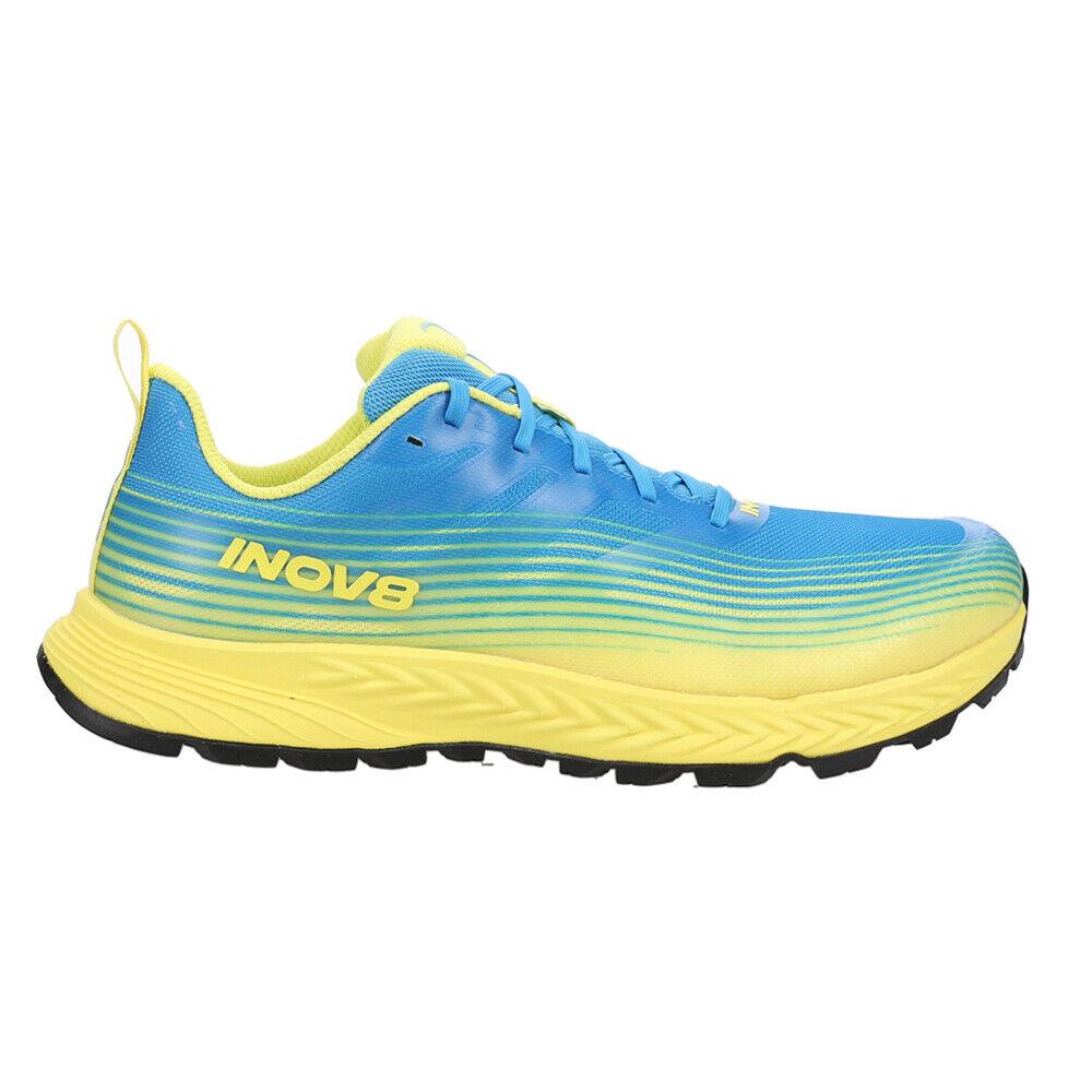 Inov-8 Trailfly Speed Running Mens Blue Yellow Sneakers Athletic Shoes 001150