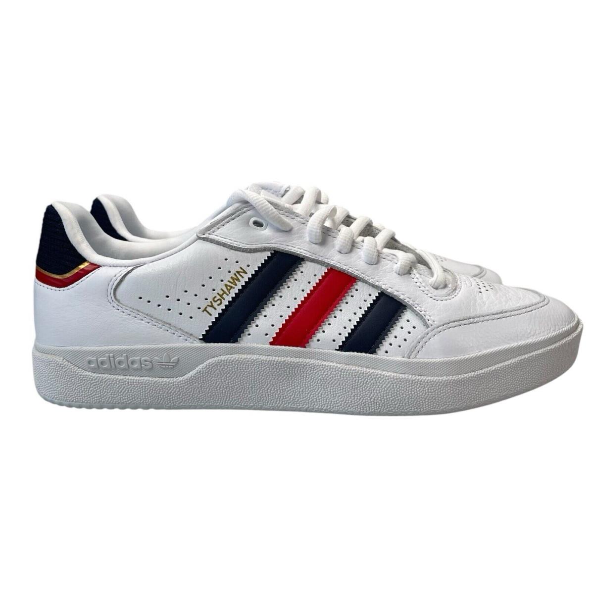 Adidas Tyshawn Low Cloud White Scarlet Blue Shoes IF4624 Men`s Sizes 7.5 - 11