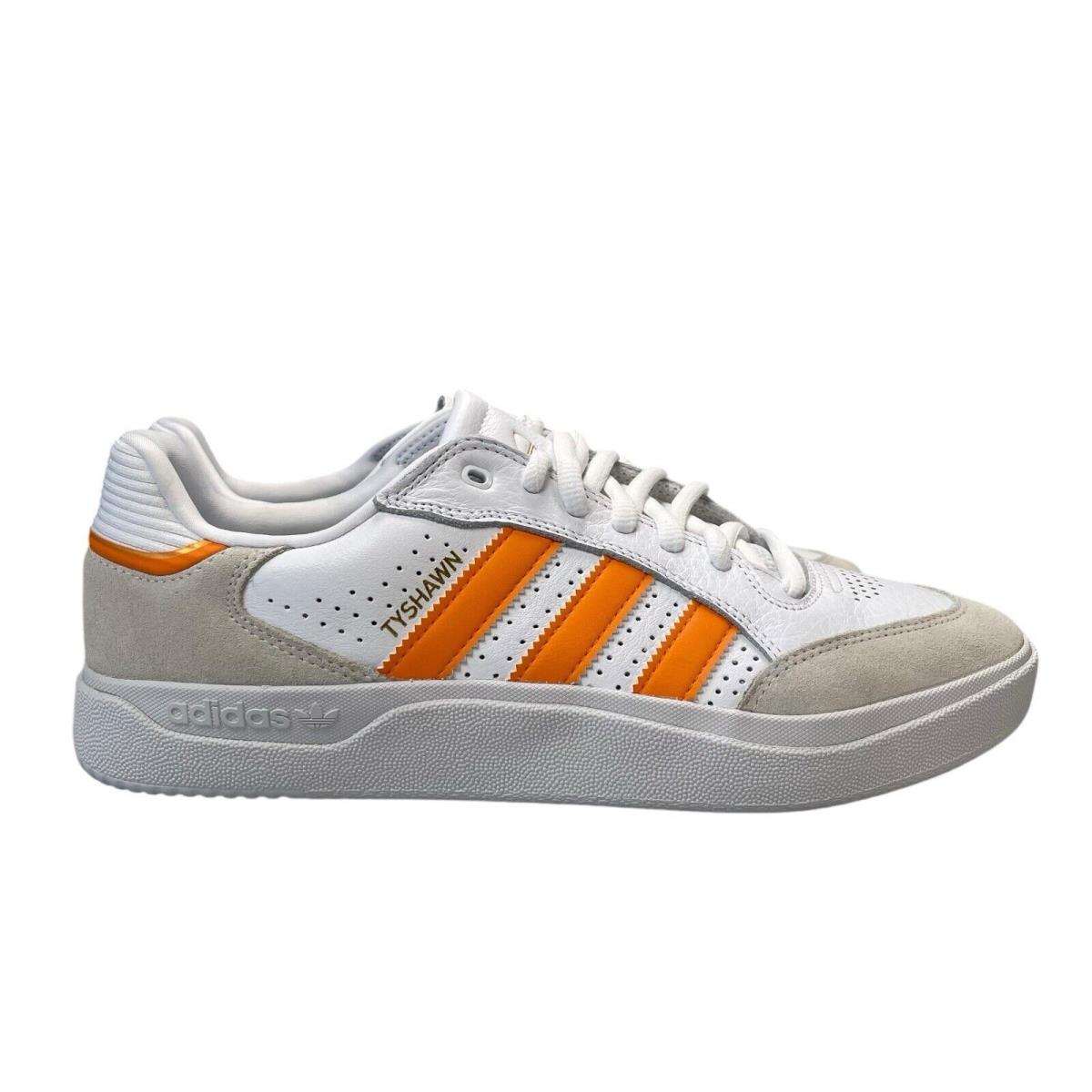 Adidas Tyshawn Low Cloud White Orange Shoes IF4621 Men`s Size`s 7.5 - 11 - White