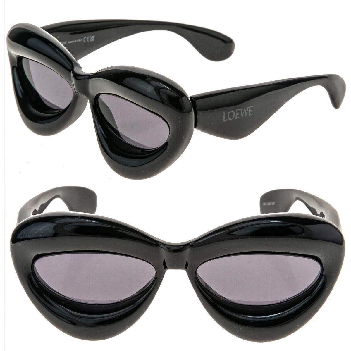 Loewe Inflated Frame Chunky Fashion LW40097I Black Lips 40097 Runway Sunglasses