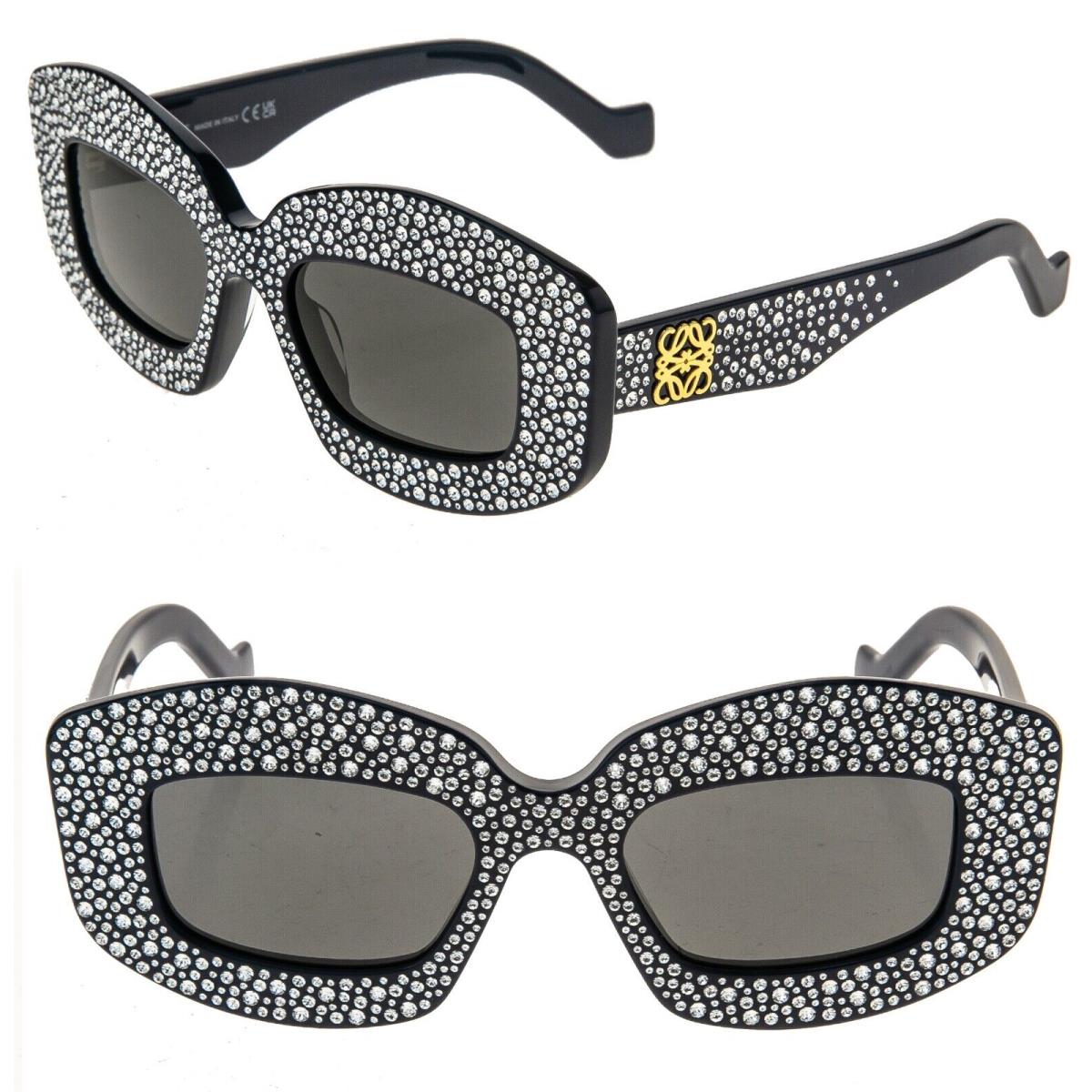 Loewe Pave Screen Starry Night Anagram LW4114IS Black Crystal 4114 Sunglasses