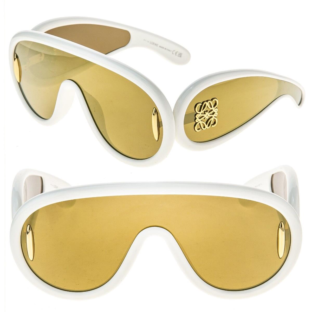 Loewe Anagram Paula Ibiza Aviator Mask LW40108I White Gold Mirror 40108 Sunglass