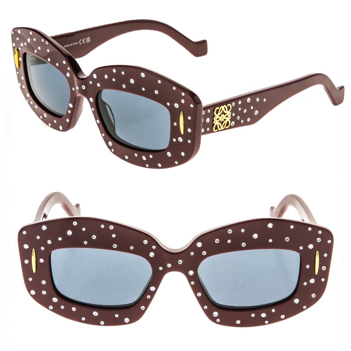 Loewe Pave Screen Starry Night Anagram LW4114IS Red Crystal 4114 Sunglasses