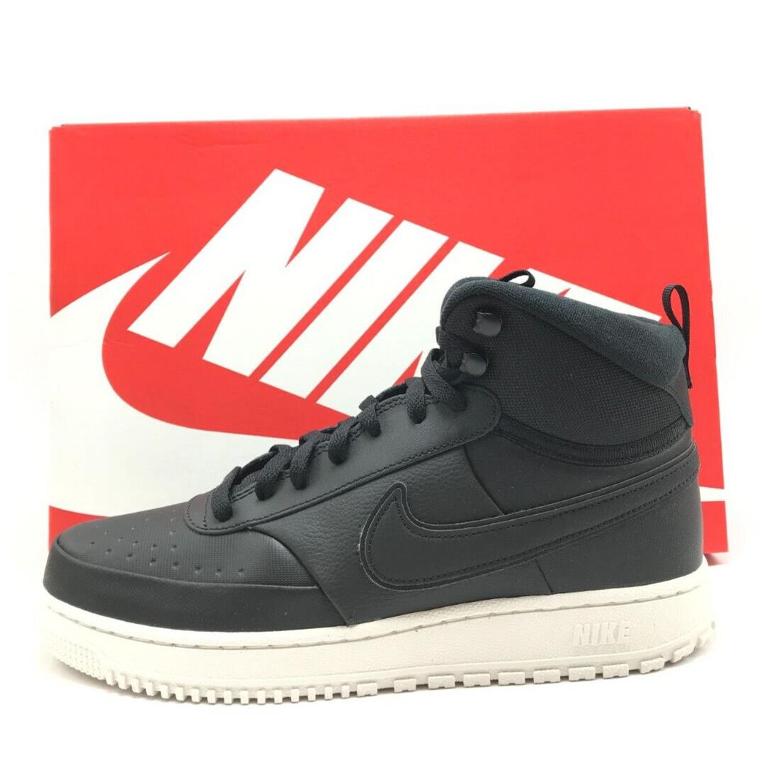 Men Nike Court Vision Mid Winterized Shoes Black-phantom DR7882 002 - Black