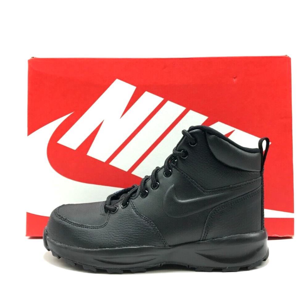 Youth Grade-school Nike Manoa`17 Leather Boots Triple Black HF0750 001 - Black