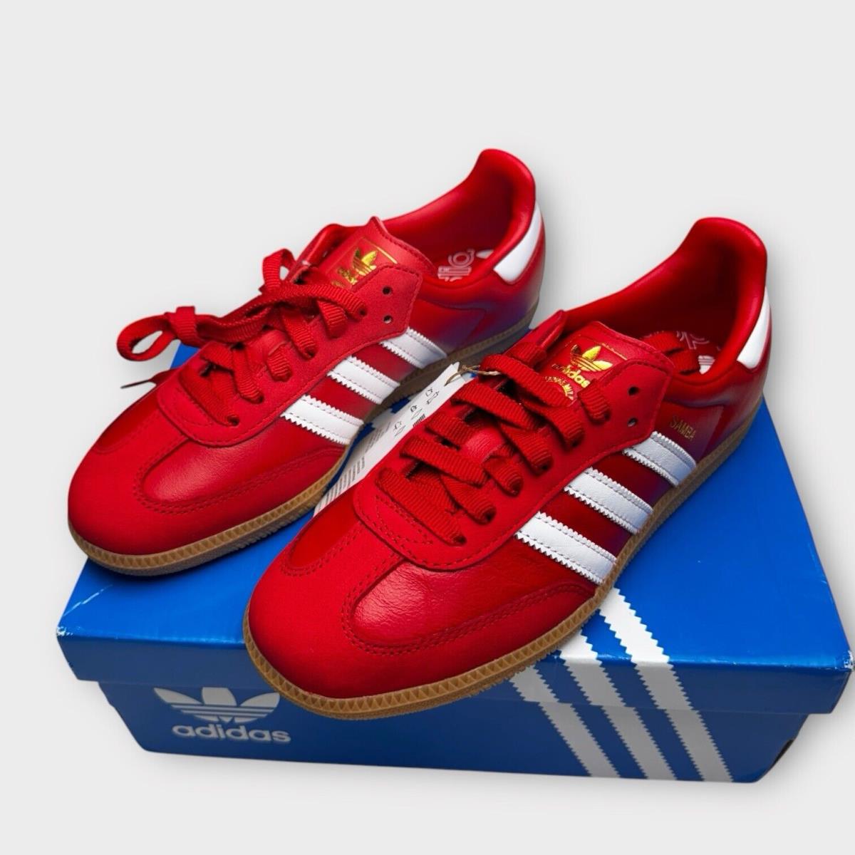 Adidas Originals Samba OG Scarlet White IE6524 Women Size US6 UK4.5 Red - red white, Exterior: Multicolor