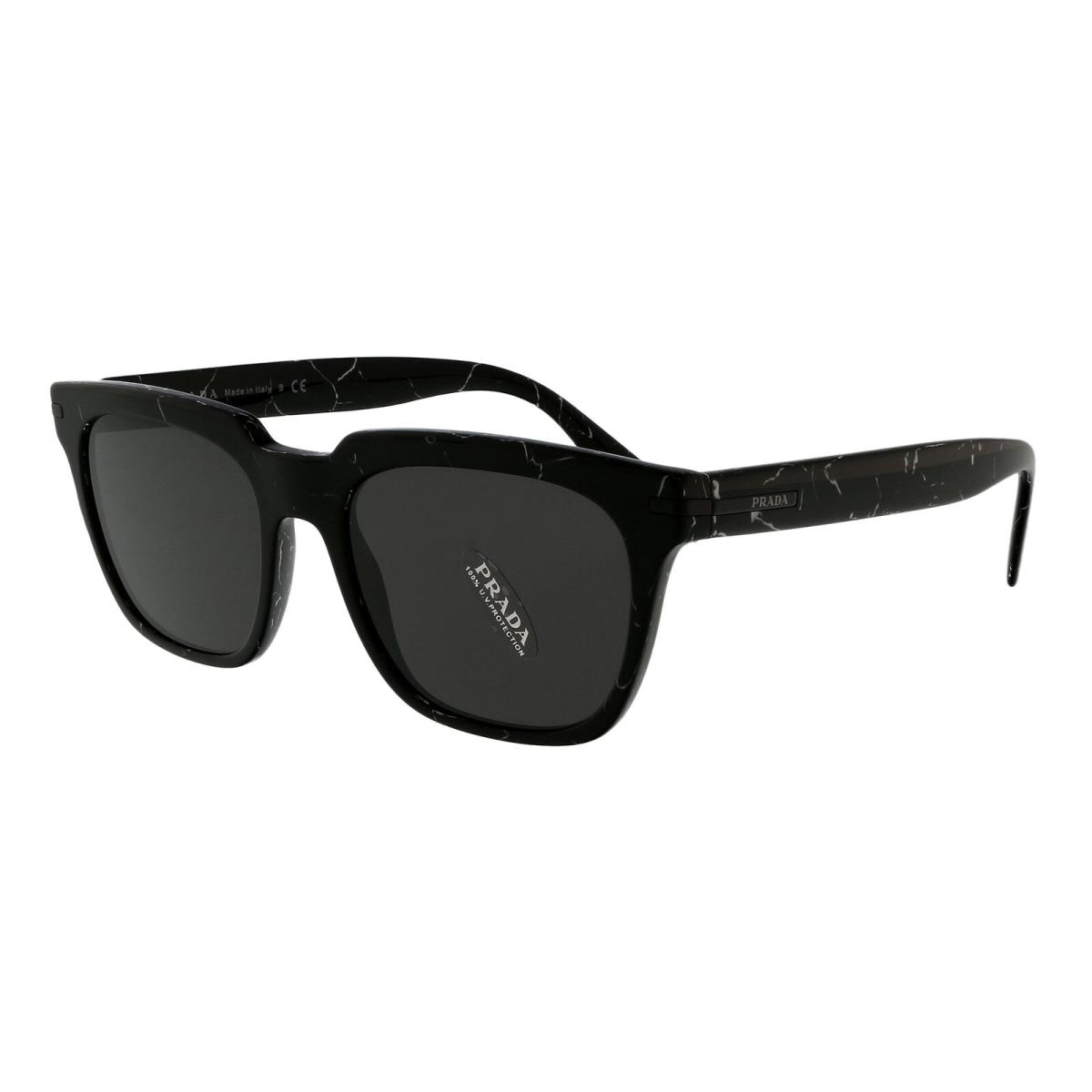 Prada 0PR 04YS 05W731 Rectangular Black Marble Black Sunglasses