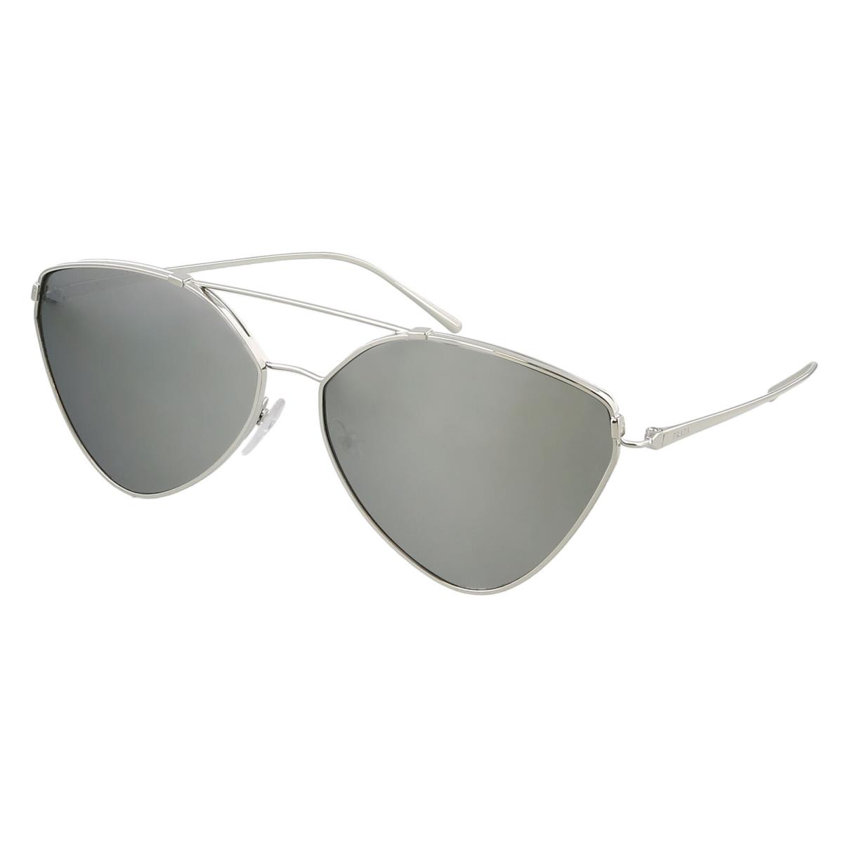 Prada 0PR 51US 1BC097 Silver Cateye Sunglasses