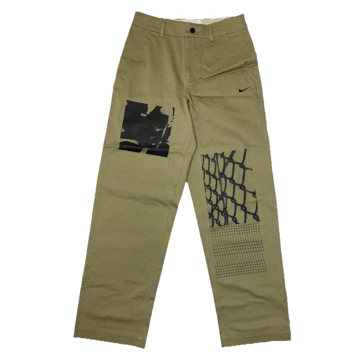 Nike SB El Gfx Chino Skate Trousers Loose Fit Pants Khaki DX7507-276 Size S 28