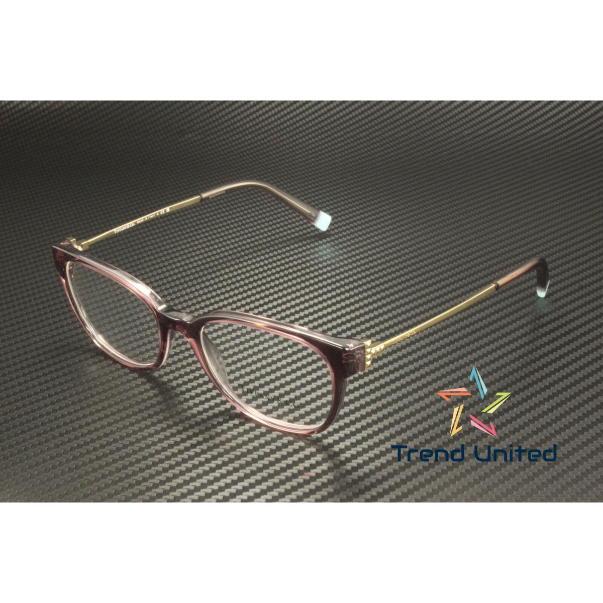 Tiffany TF2177 8314 Pink Brown Transparent Demo Lens 50 mm Women`s Eyeglasses