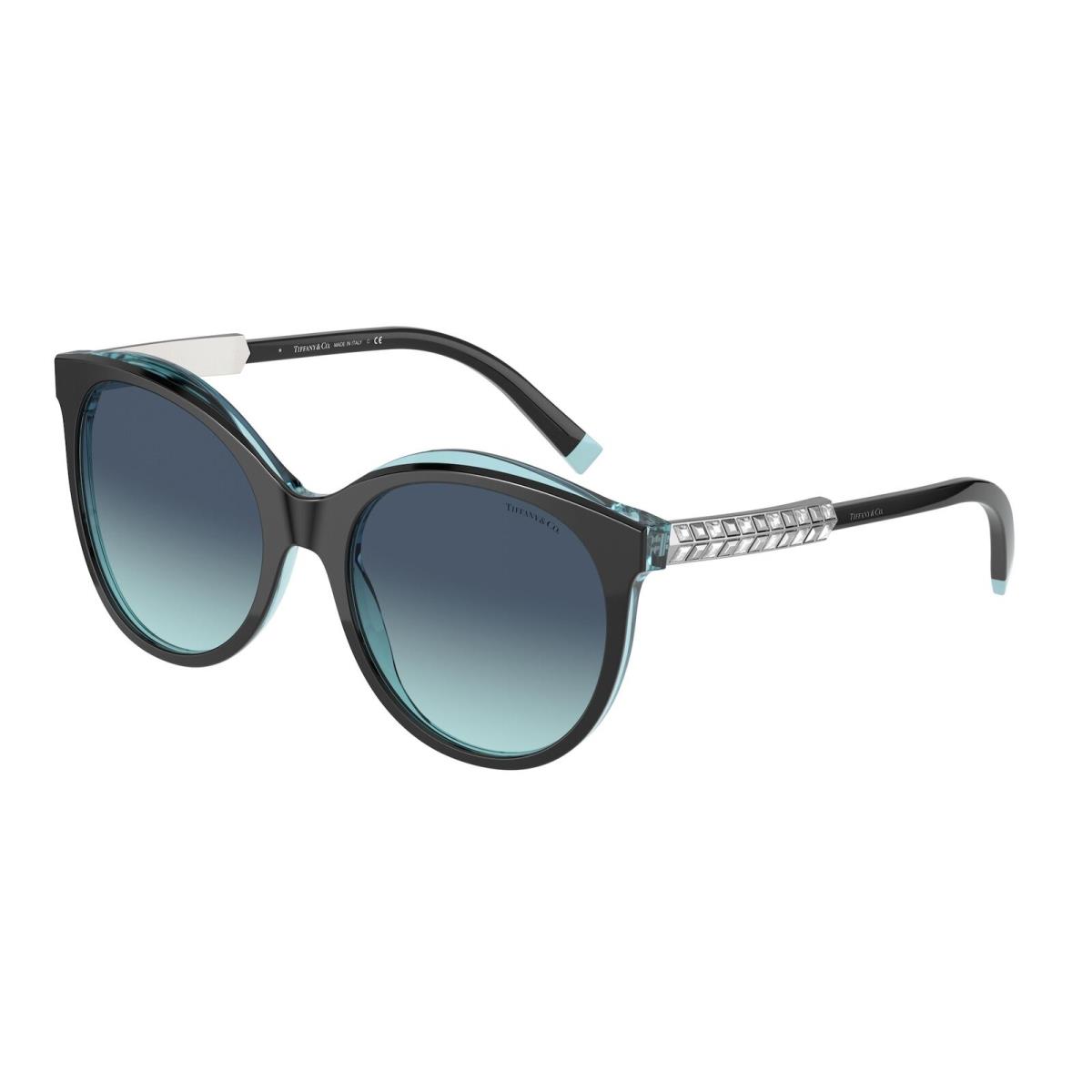 Tiffany Co. TF4175BF 82859S Black Crystal T Blue Grad 55 mm Women`s Sunglasses