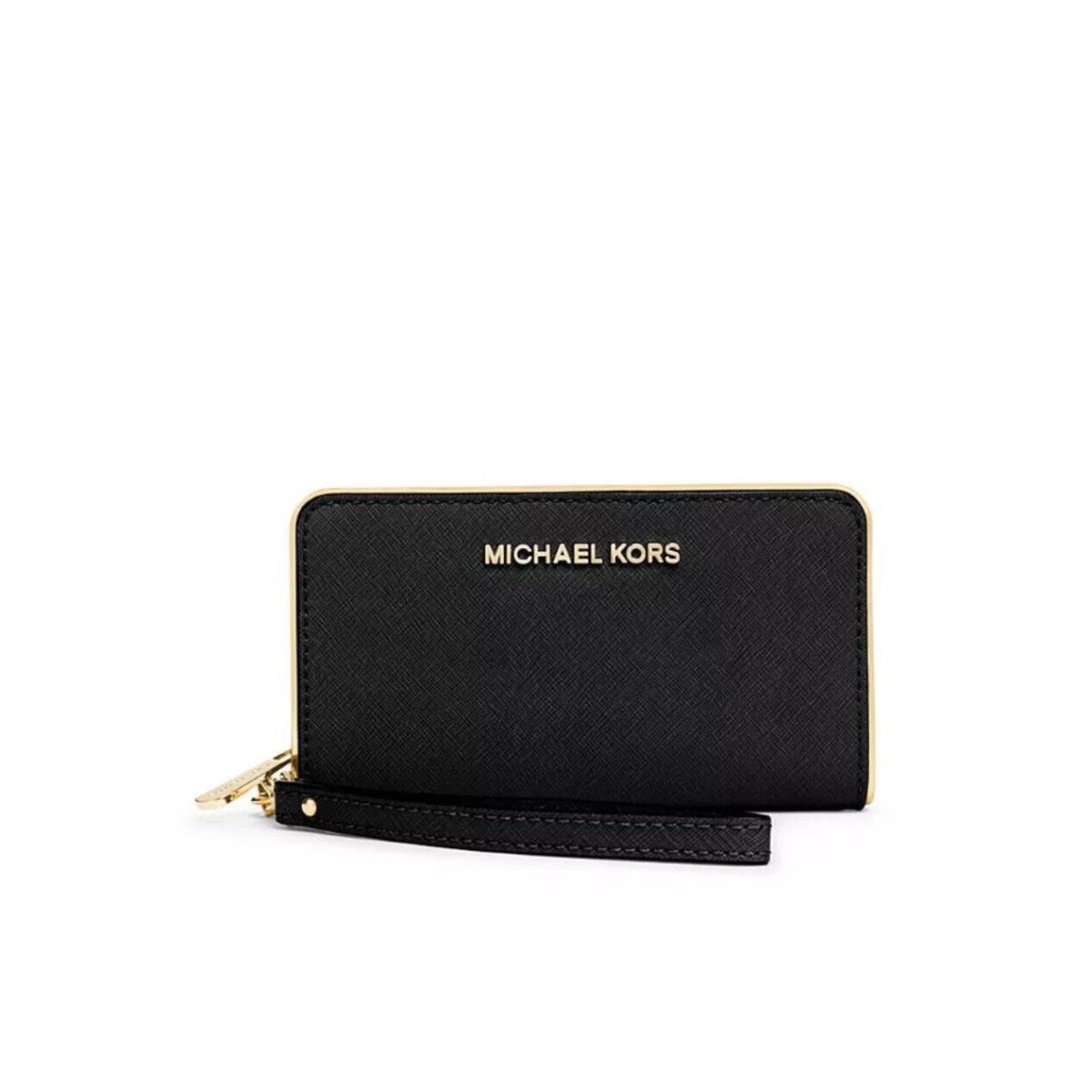 Michael Kors Jet Set Specchio Multifunctional Wallet Black Wristlet