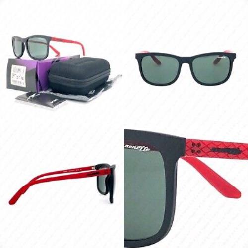 Arnette Chenga AN4240 250671 Matte Black W/green 56mm Lenses Sunglasses