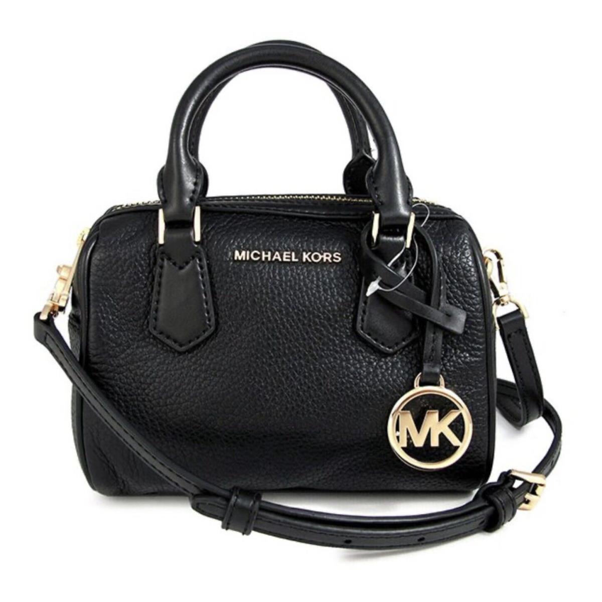 Michael Kors Giftables Bedford Mini Crossbody Black Pebble Leather Bag