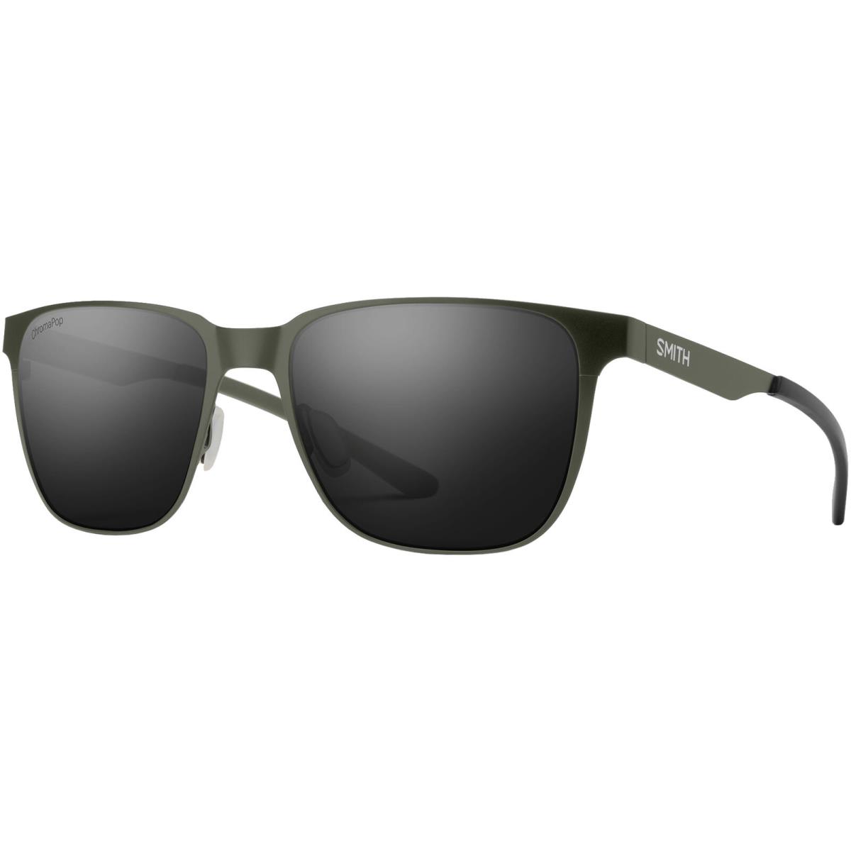 Smith Optics Lowdown Metal Polarized Chromapop Men`s Sunglasses - 204930SIF546N - Frame: Matte Moss, Lens: Black