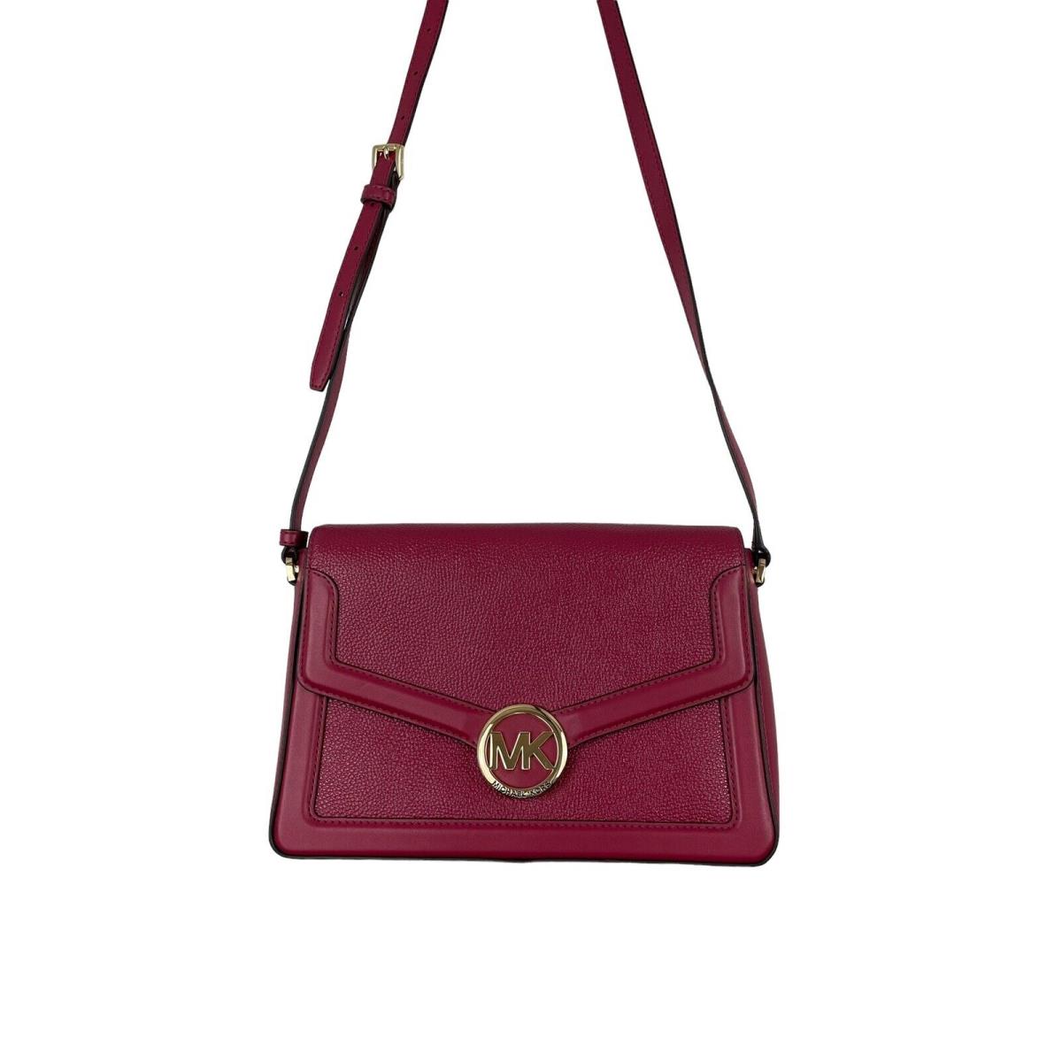 Michael Kors Jessie Medium Shoulder Crossbody Bag Berry Pink