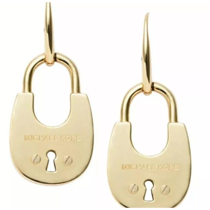 Michael Kors Cityscape Padlock Rose Gold Drop Earrings