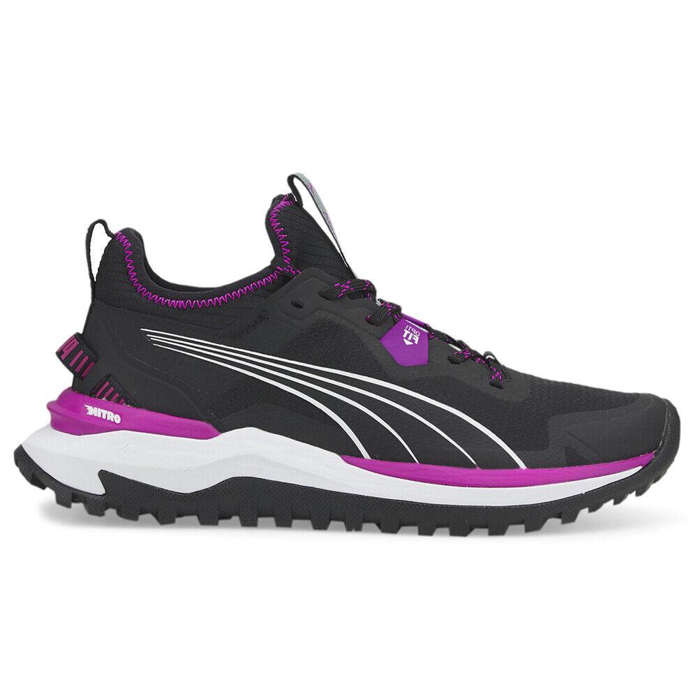 Puma Voyage Nitro Running Womens Black Purple Sneakers Athletic Shoes 19550507 - Black, Purple