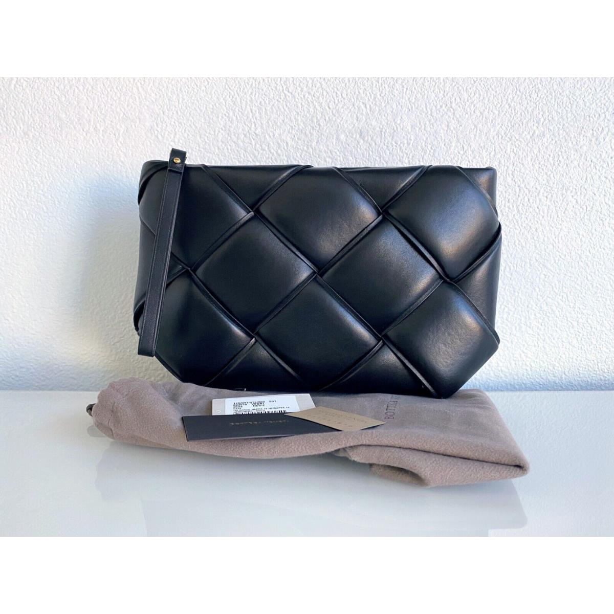 Bottega Veneta Black Padded Cassette Bag Leather Handbag Clutch Purse