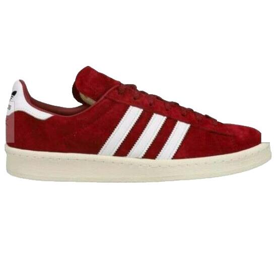 Adidas Campus 80s Mens Red White Shoes Size 8.5 Extra Laces - Red White