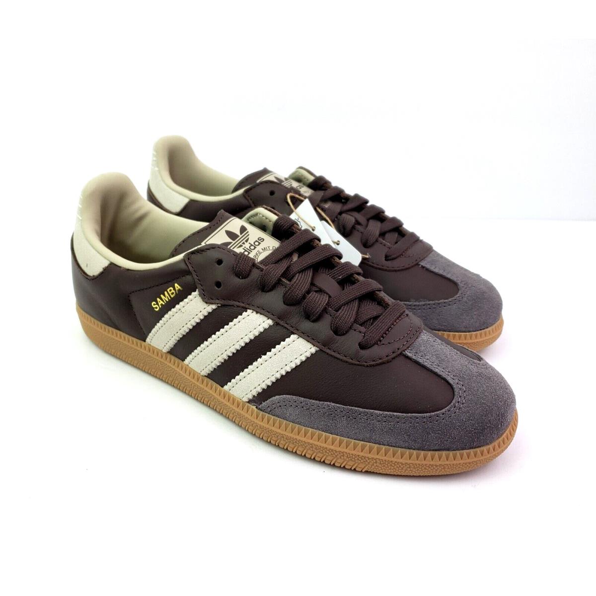 Adidas Samba OG Mens Size 7.5 Brown Putty Grey Casual Sneaker Shoes ID1481