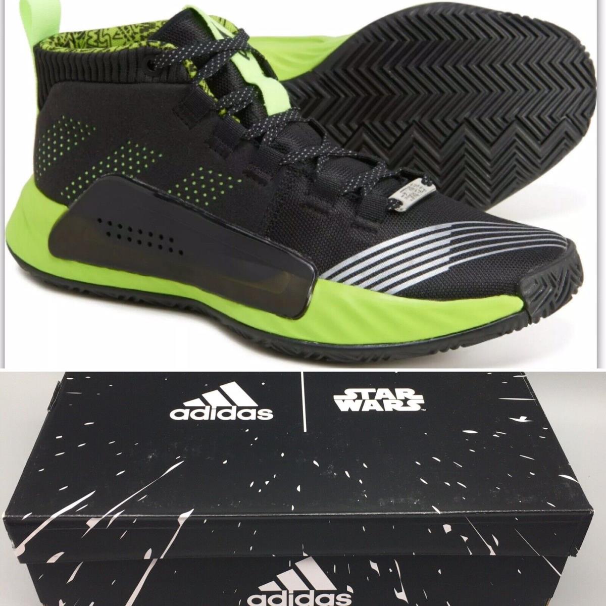 Adidas Star Wars Lightsaber Dame 5 Basketball Shoes Sneaker Black Green SZ 6 Boy