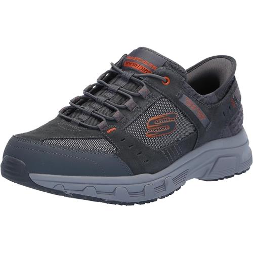 Skechers Men`s Oak Canyon Consistent Winne Hands Free Slip - Gray/Orange