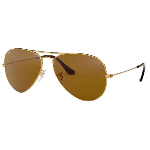 Ray-ban Aviator Gold l Brown B-15 Lens RB3025 001/33 55mm