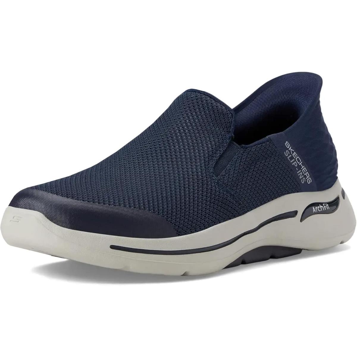 Skechers Men`s Gowalk Arch Fit Slip Ins Athletic Slip-on Casual Walking Shoe Wit - Navy