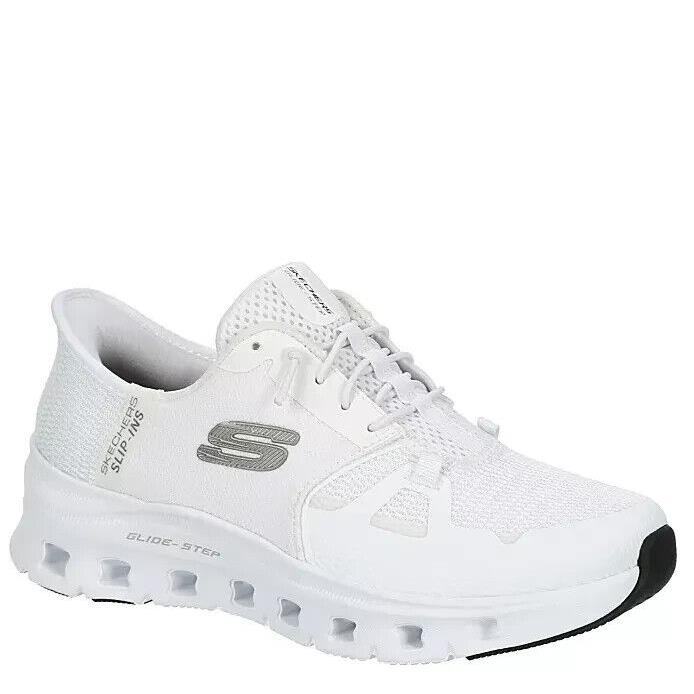 Skechers Womens Slip-ins Glide Step Pro Running Walking White