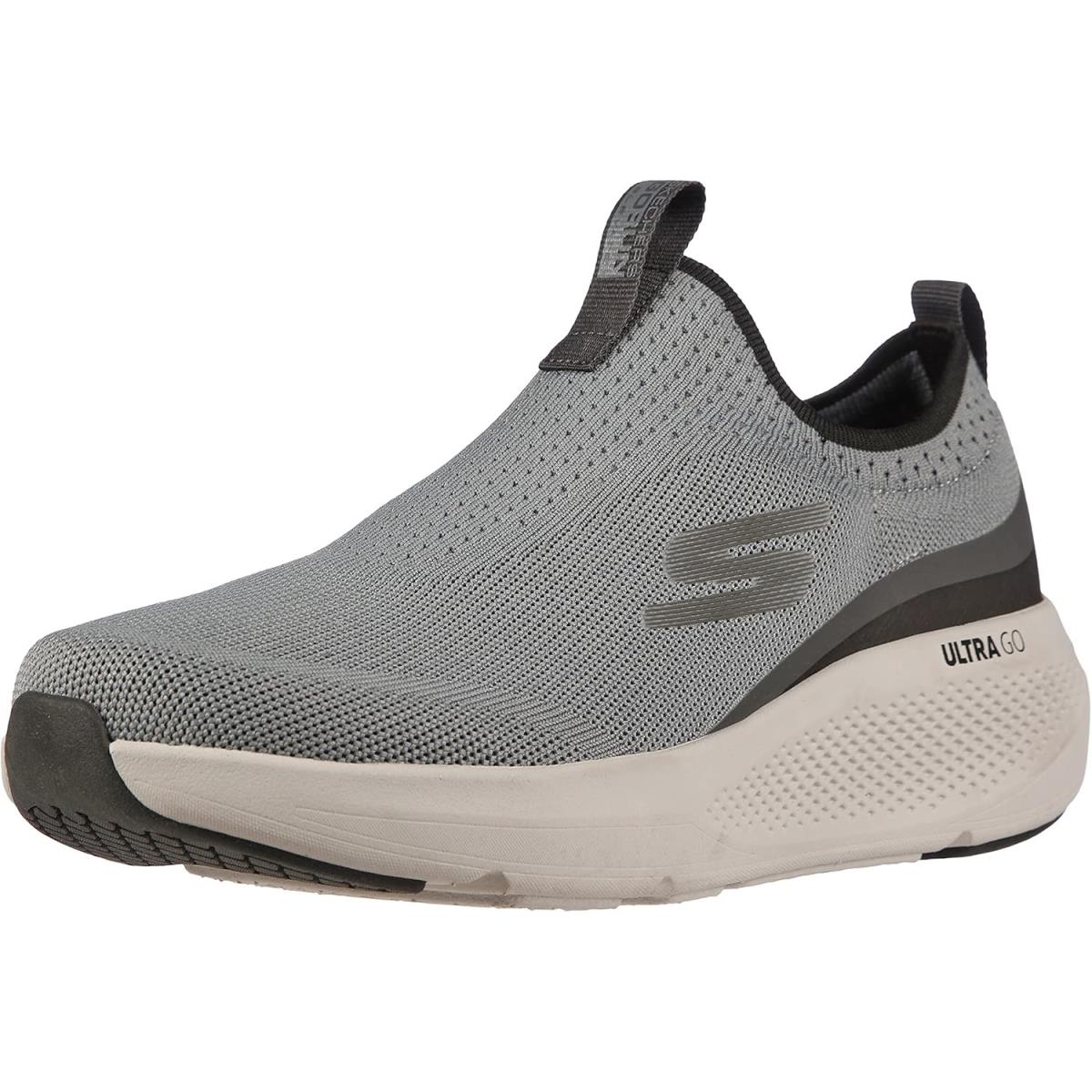 Skechers Men`s Gorun Elevate Athletic Slip-on Workout Running Shoe Sneaker with Grey/Black